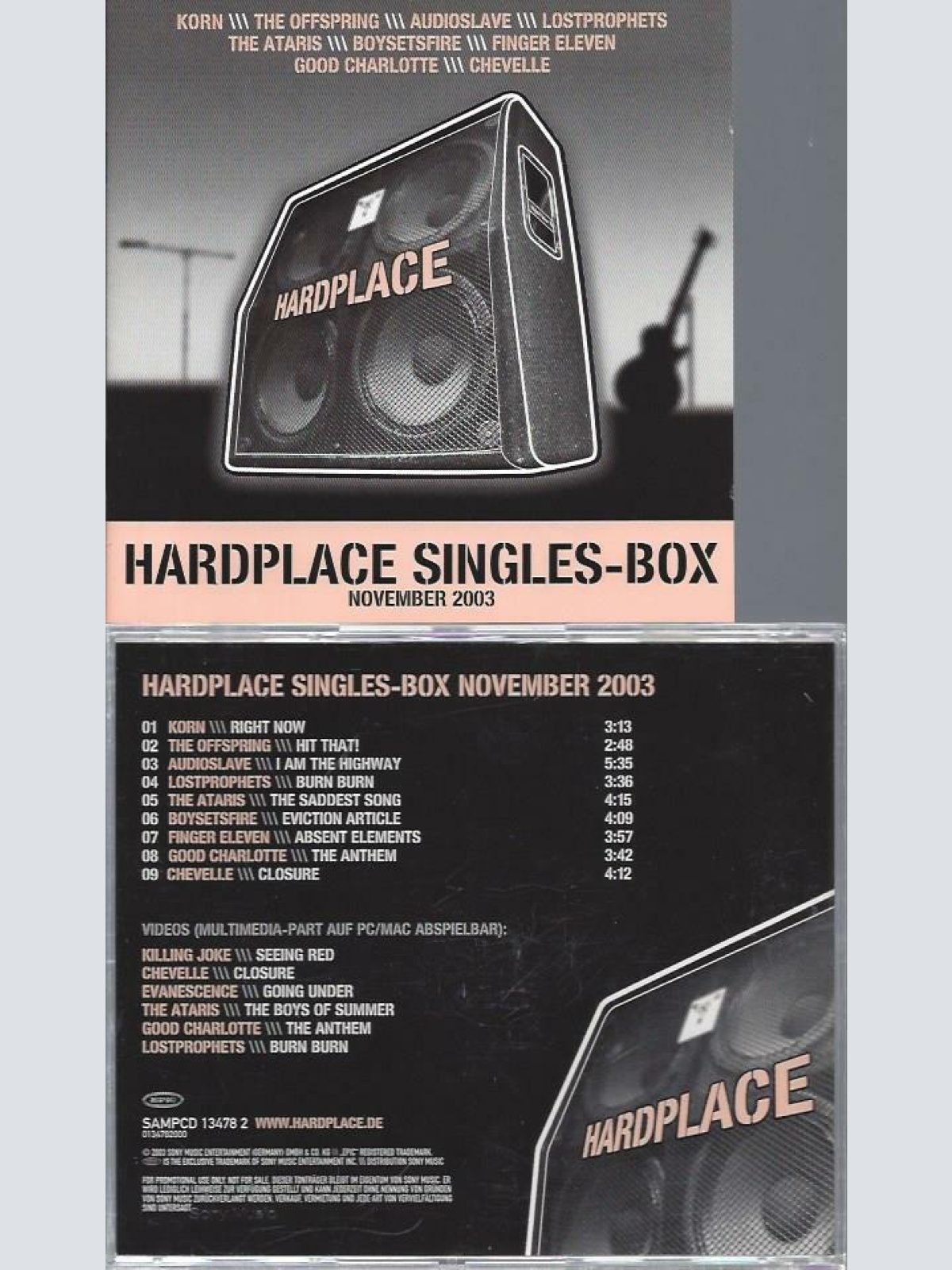 CD HARDPLACE SINGLES BOX 2003 PROMO