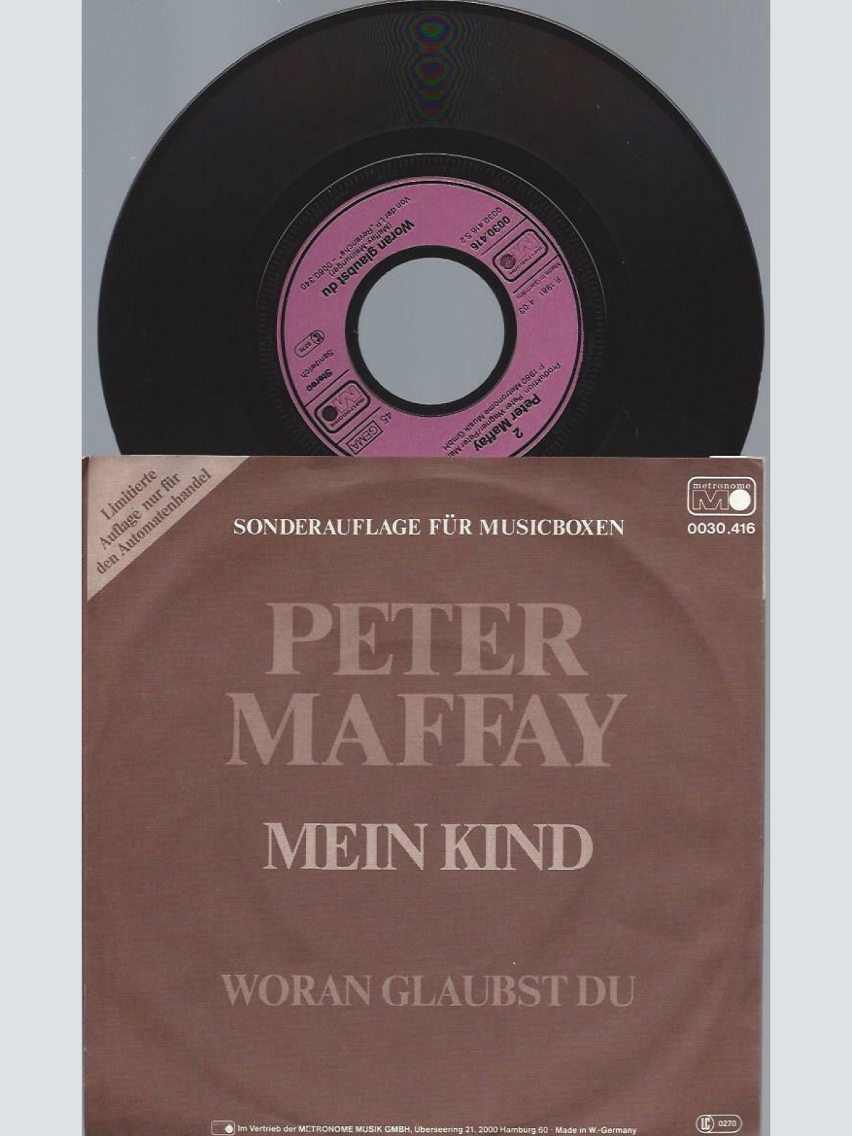 7"   Peter Maffay  Mein Kind