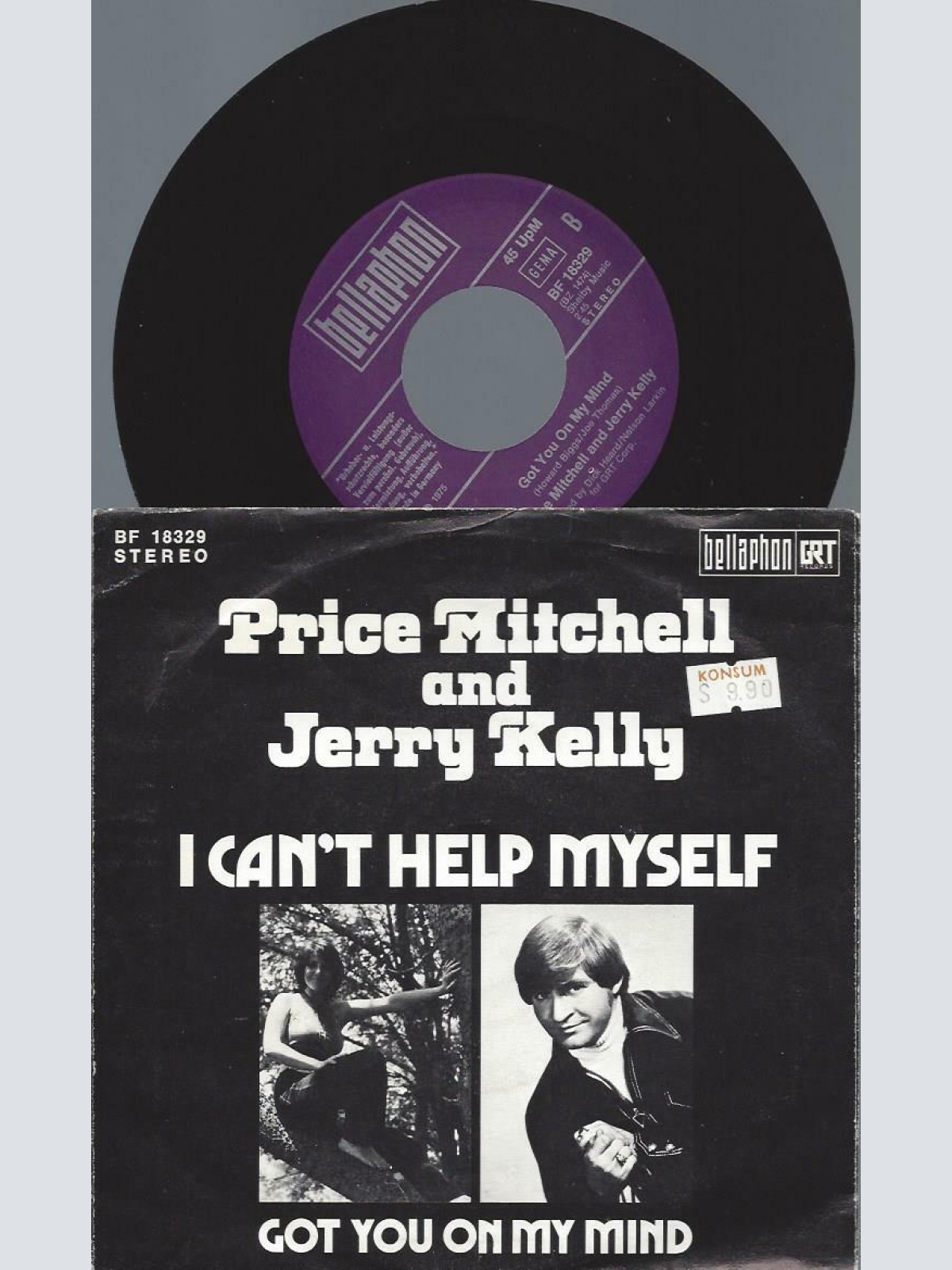 7"    Price Mitchell & Jerri Kelly  I Can't Help Myself