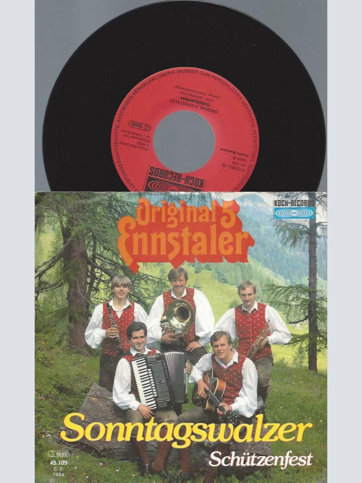 7"    Original 5 Ennstaler  Sonntagswalzer