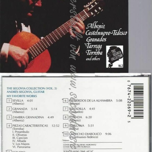 CD--ANDRES SEGOVIA | --SEGOVIA COLL VOL.3