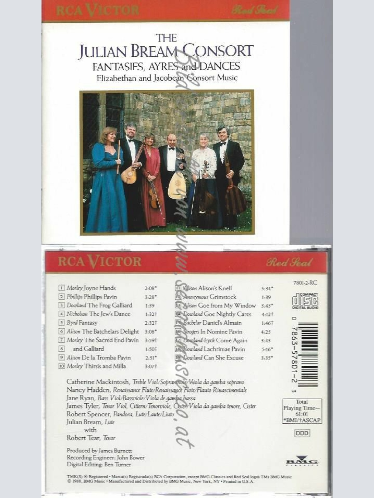 CD--YRES/DANCES/ JULIAN BREAM CONSORT | --FANTASIES