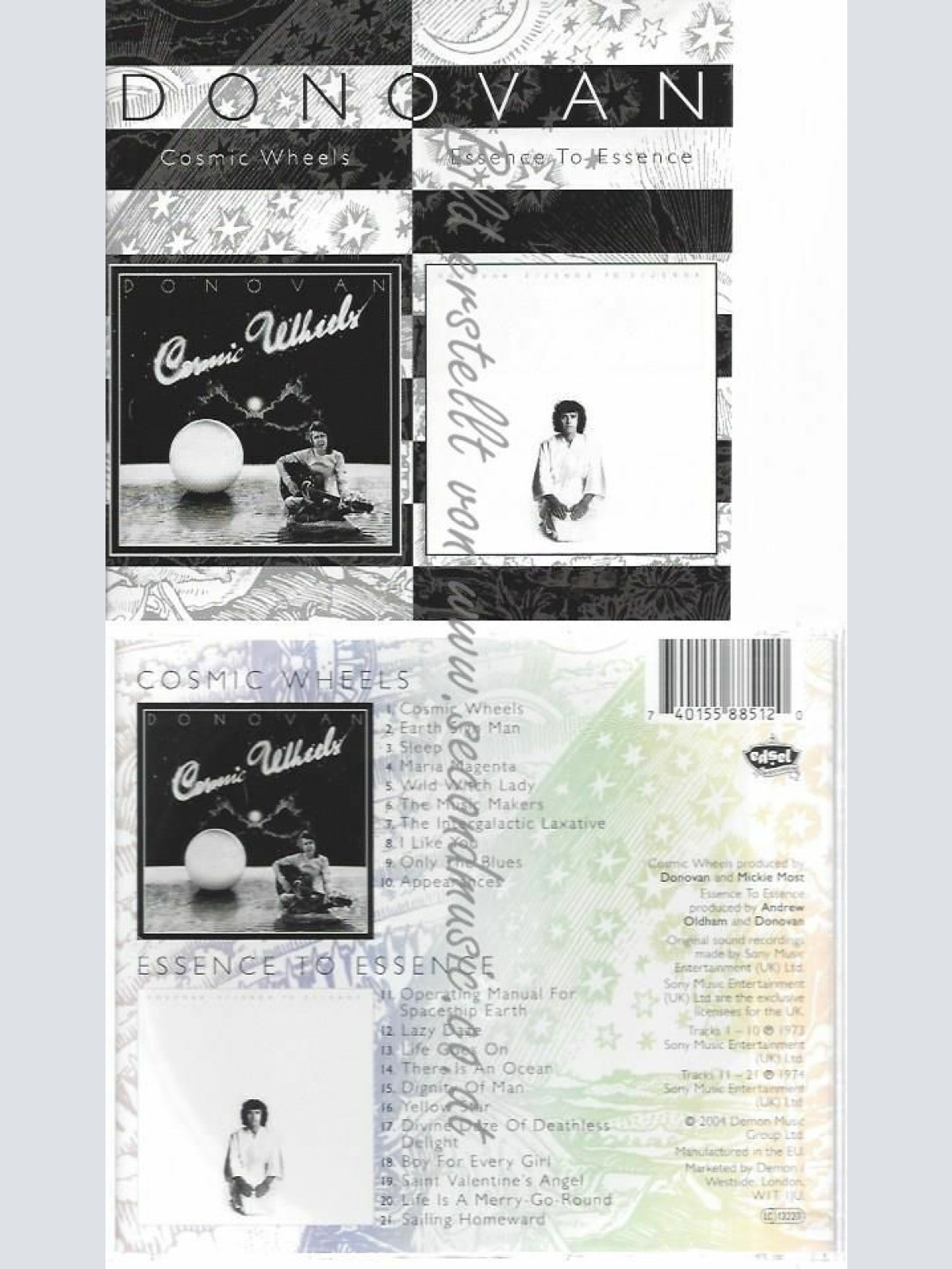 CD-- Donovan  Cosmic Wheels + Essence To Essence