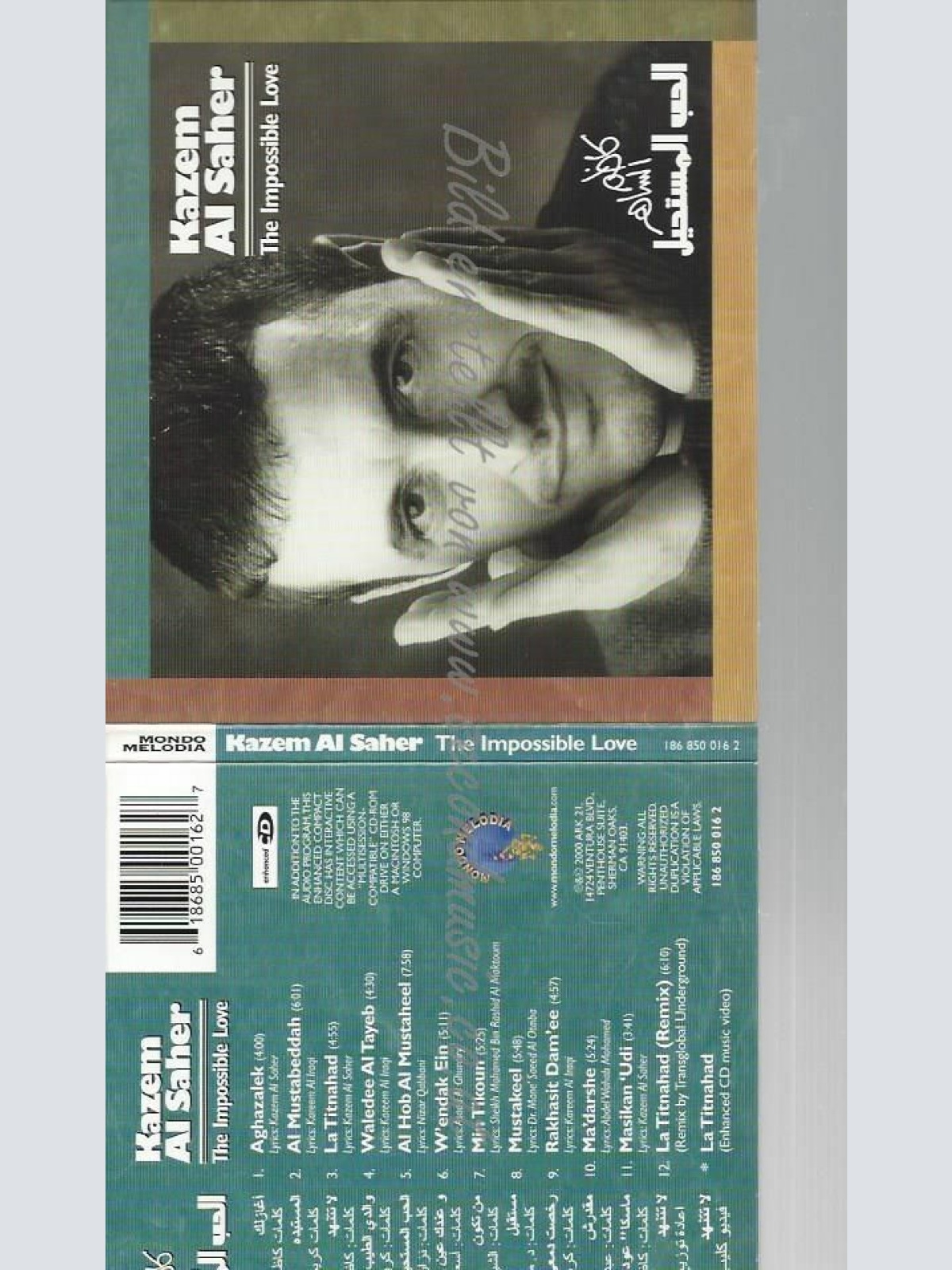 CD--KAZEM AL-SAHER | --IMPOSSIBLE LOVE [ENHANCED]
