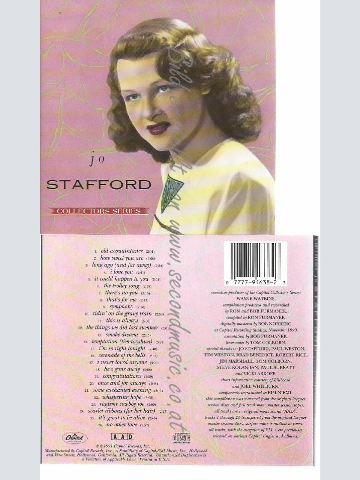CD--CAPITOL COLLECTORS SERIES UND JO STAFFORD | -