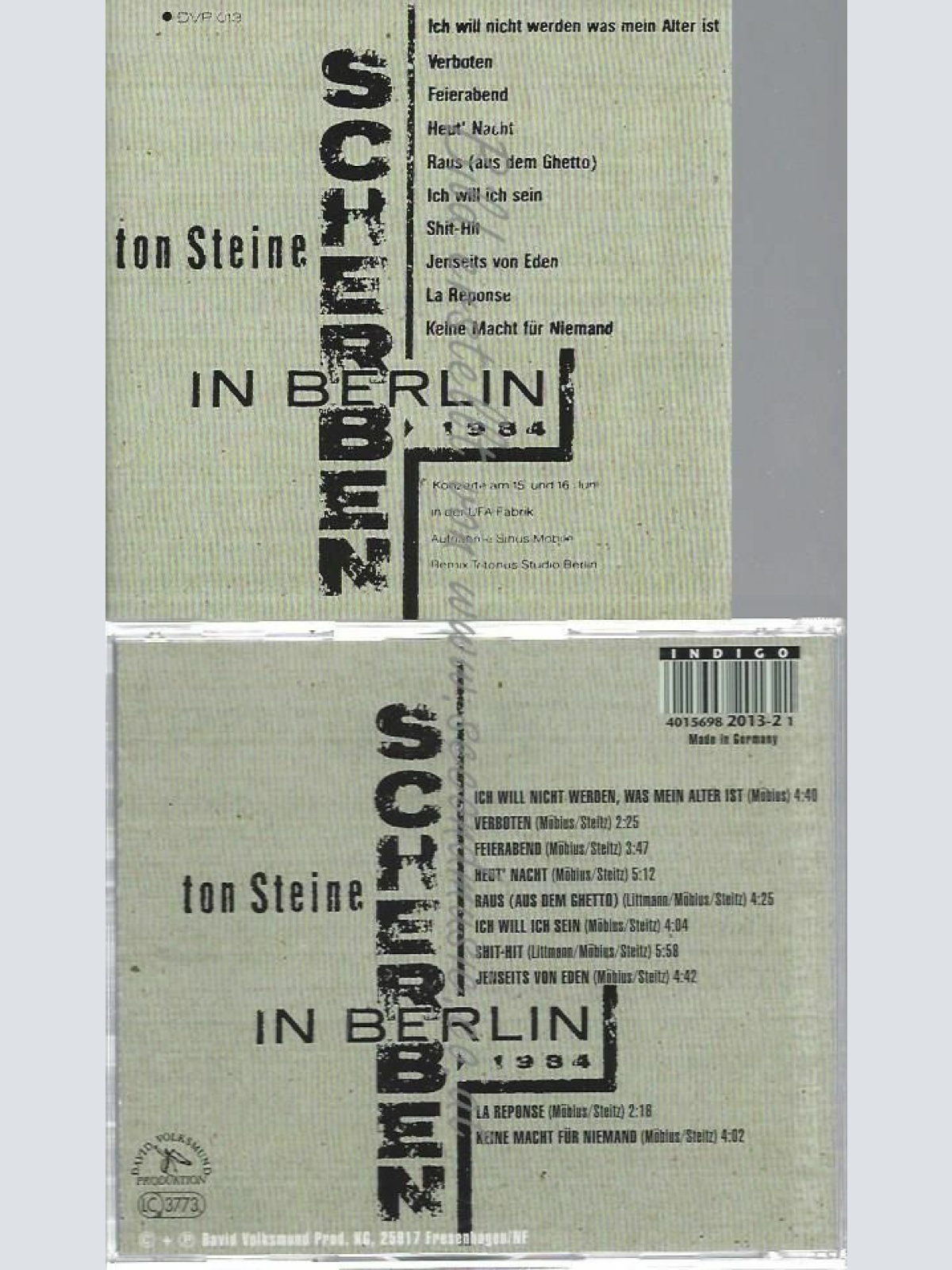 CD--TON STEINE SCHERBEN | --IN BERLIN