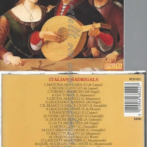 CD--AMARYLLIS CONSORT,THE UND VARIOUS | --ITALIAN MADRIGALS