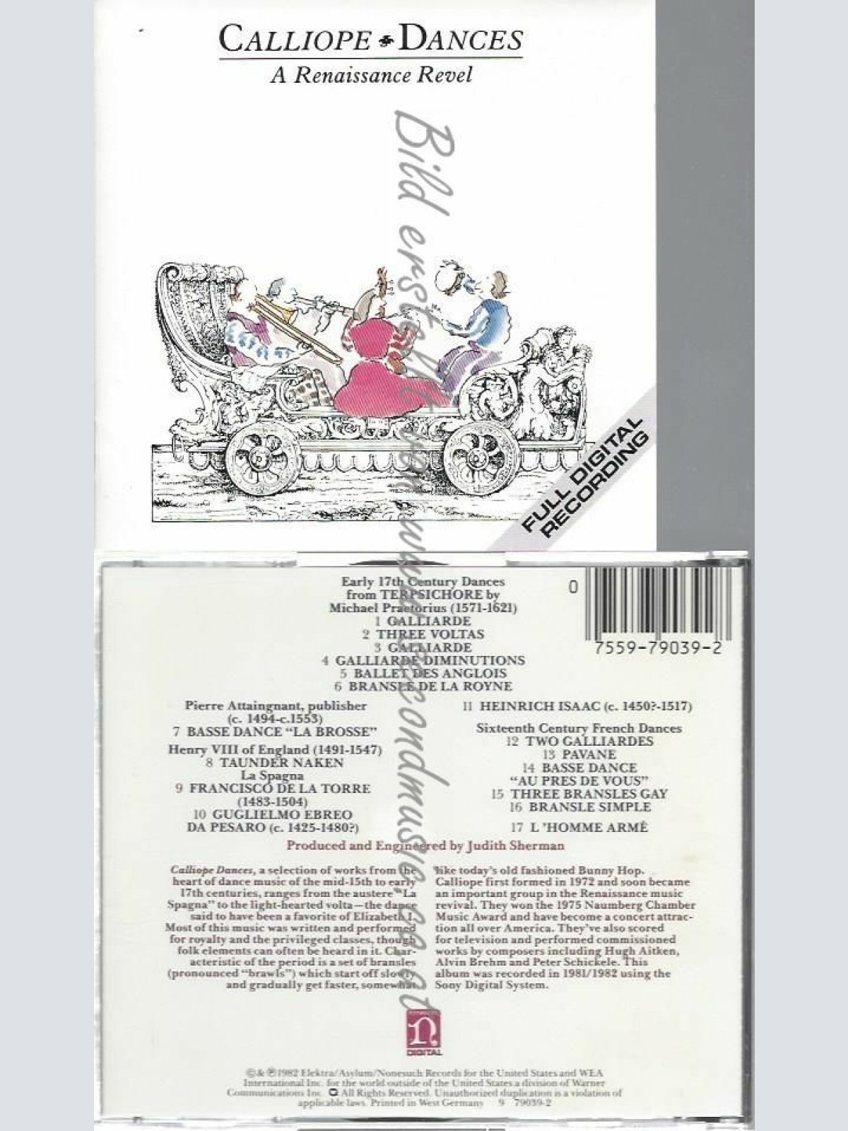 CD--ALLIOPE DANCES REV/ CALLIOPE | --ANTH RENN