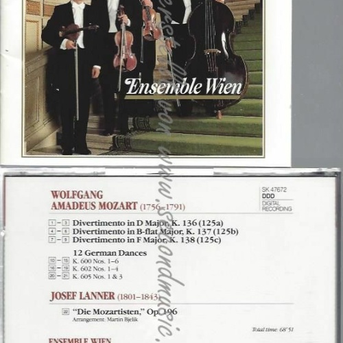 CD-- GERMAN DANCES/ ENSEMBLE WIEN | --MOZART:DIVERTIMENTI