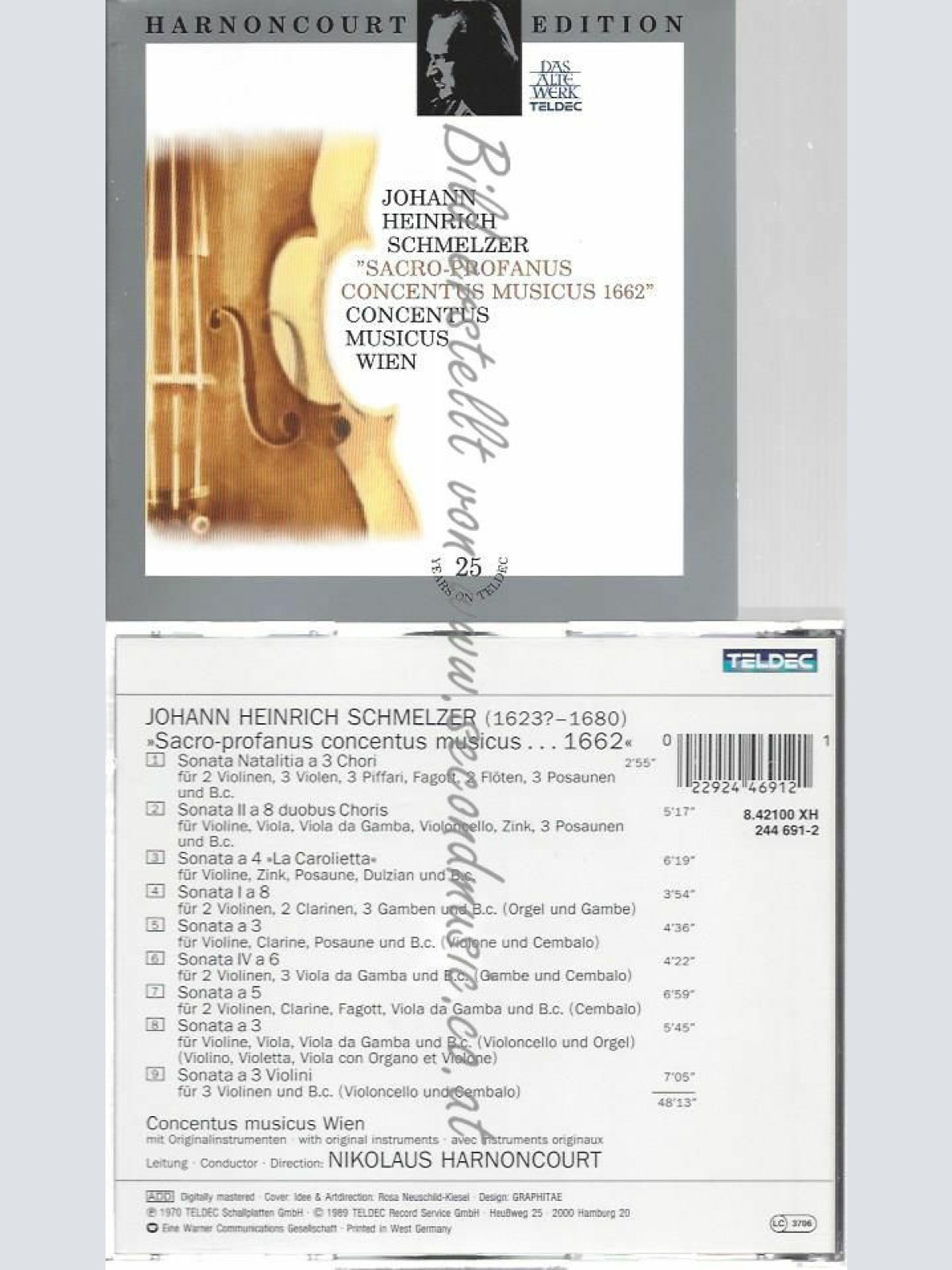 CD--JOHANN HEINRICH SCHMELZER--SACRO PROFANUS CONCENTUS MUSICUS