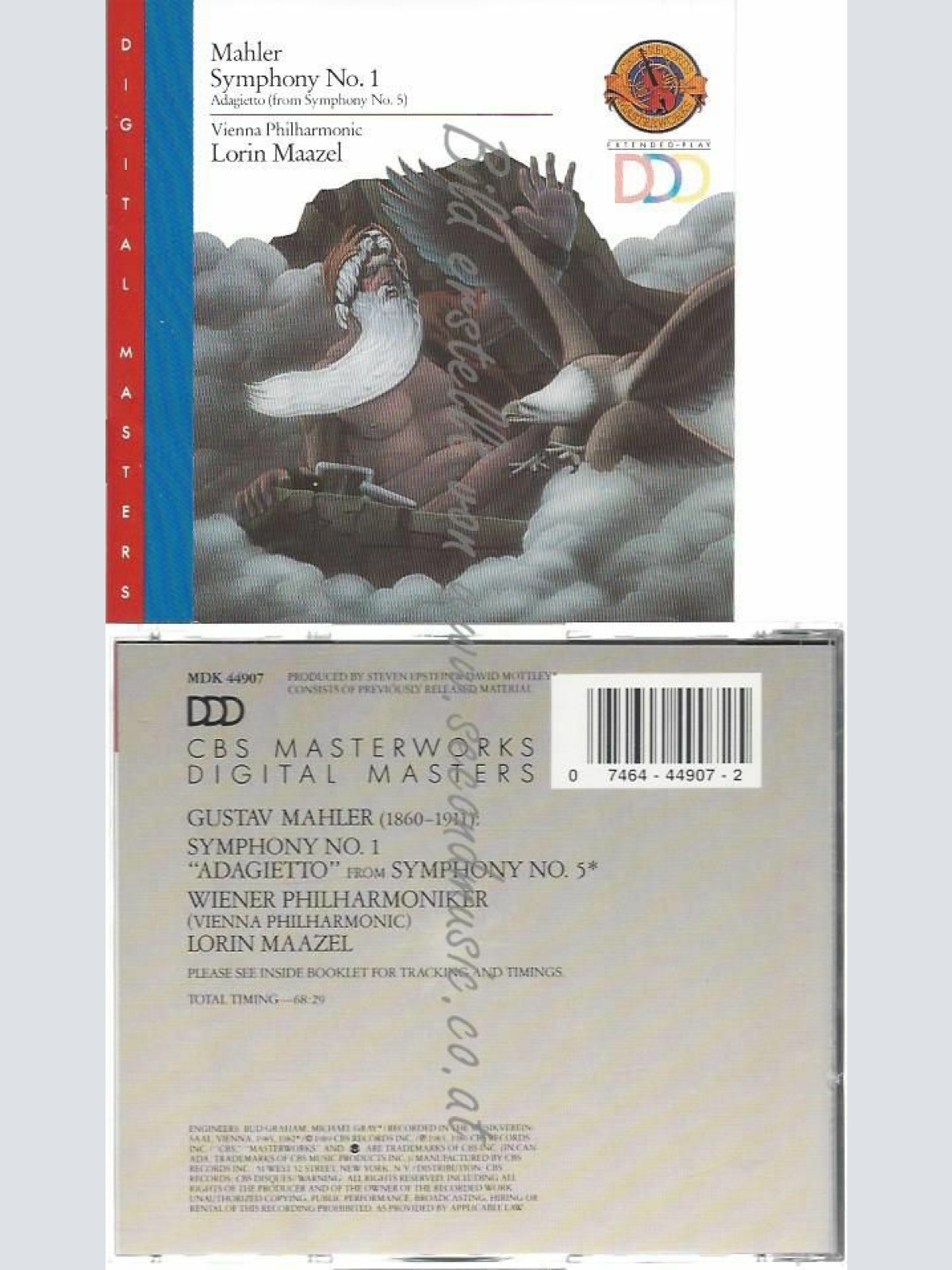 CD--ADAGIETTO-SYM / G. MAHLER | --SYM NO1