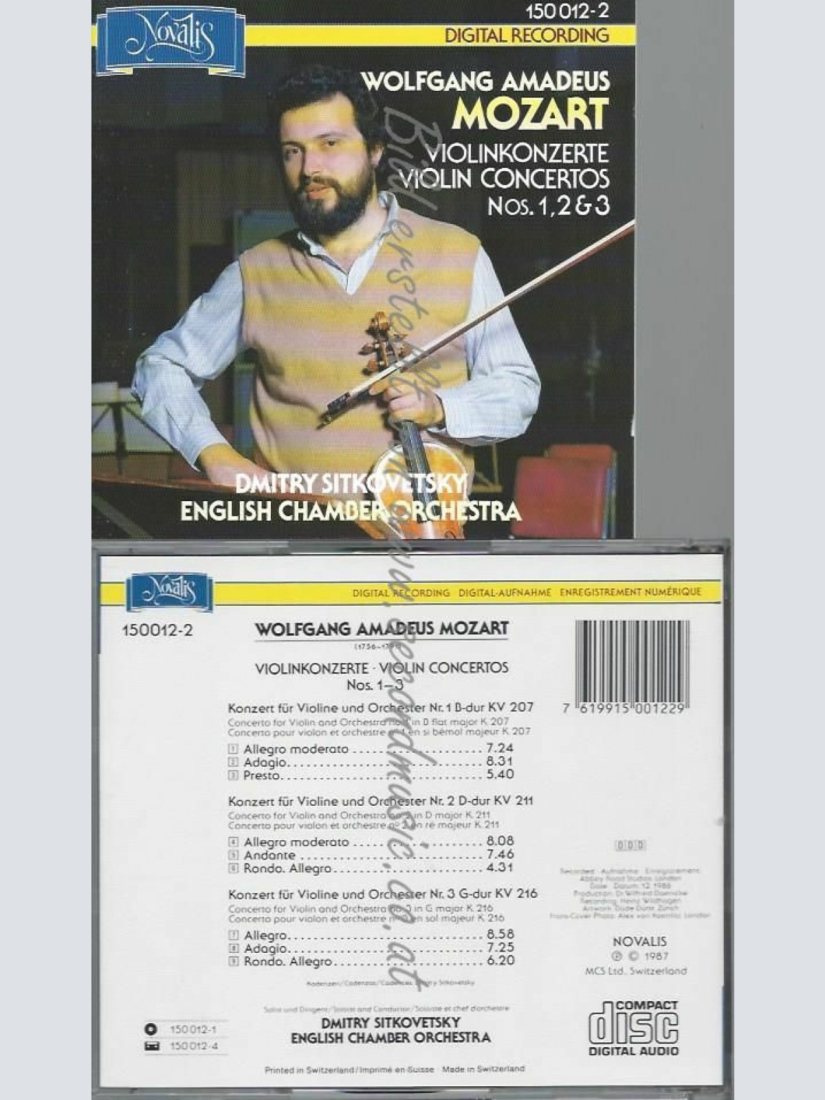 CD--SITKOVETSKY,DMITRY   MOZART,WOLFGANG AMADEUS -1,2&3VIOLINKONZERTE