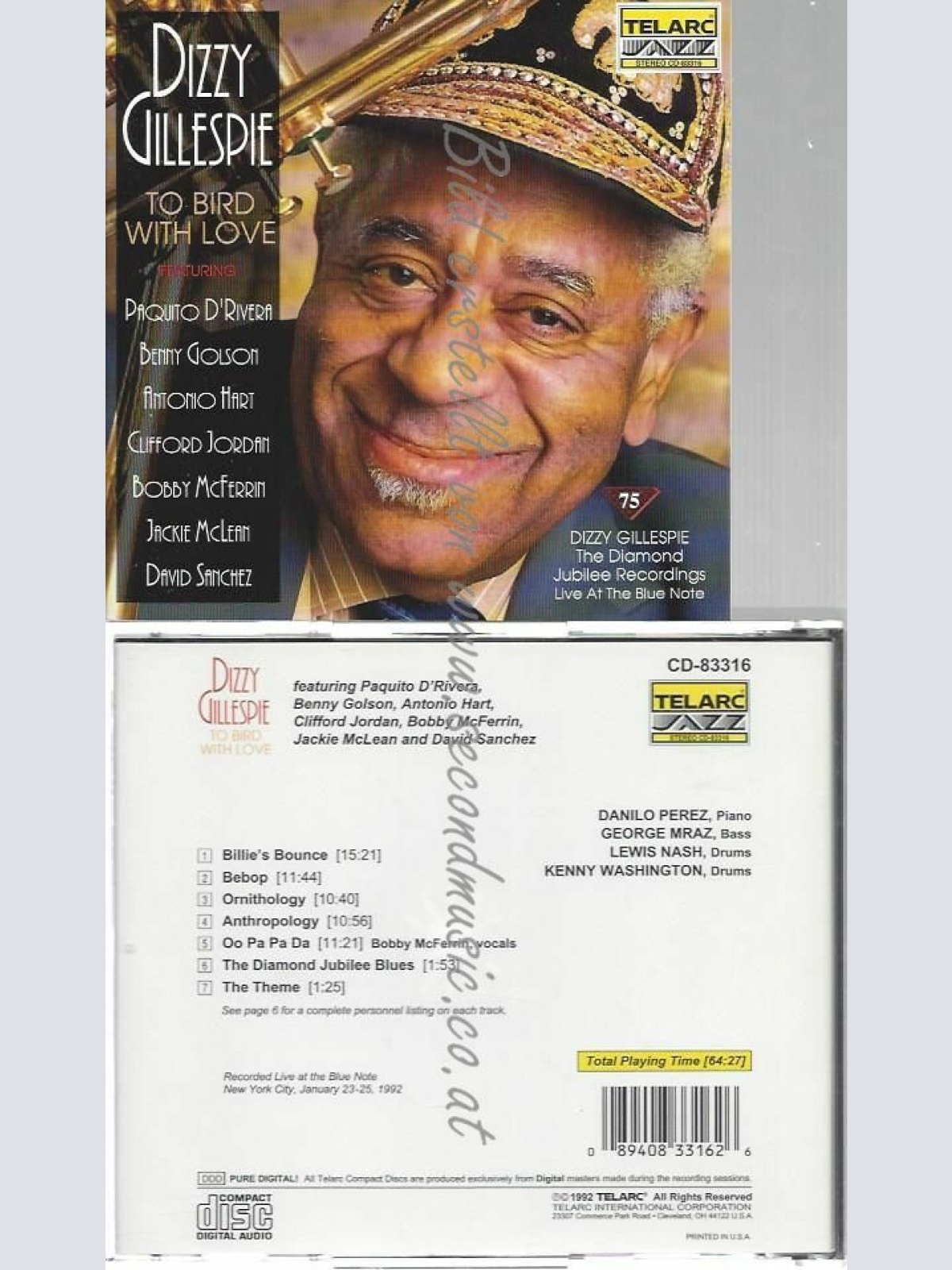 CD--DIZZY GILLESPIE | --TO BIRD WITH LOVE