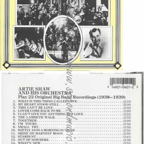 CD--ARTIE SHAW | --PLAYS 22 ORIGINAL BIG BAND REC /HCD401