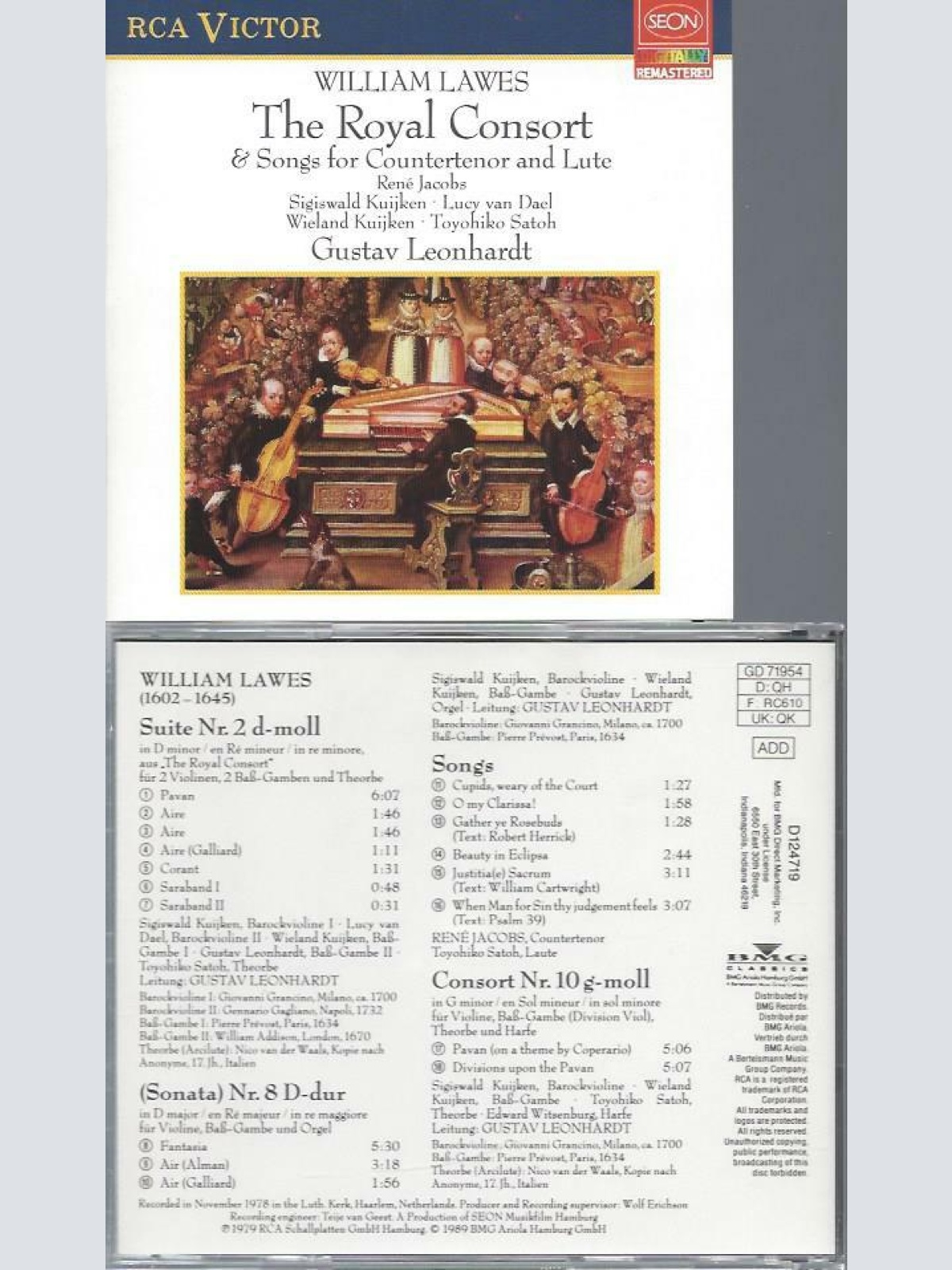 CD-  William Lawes The Royal Consort Gustav Leonhardt