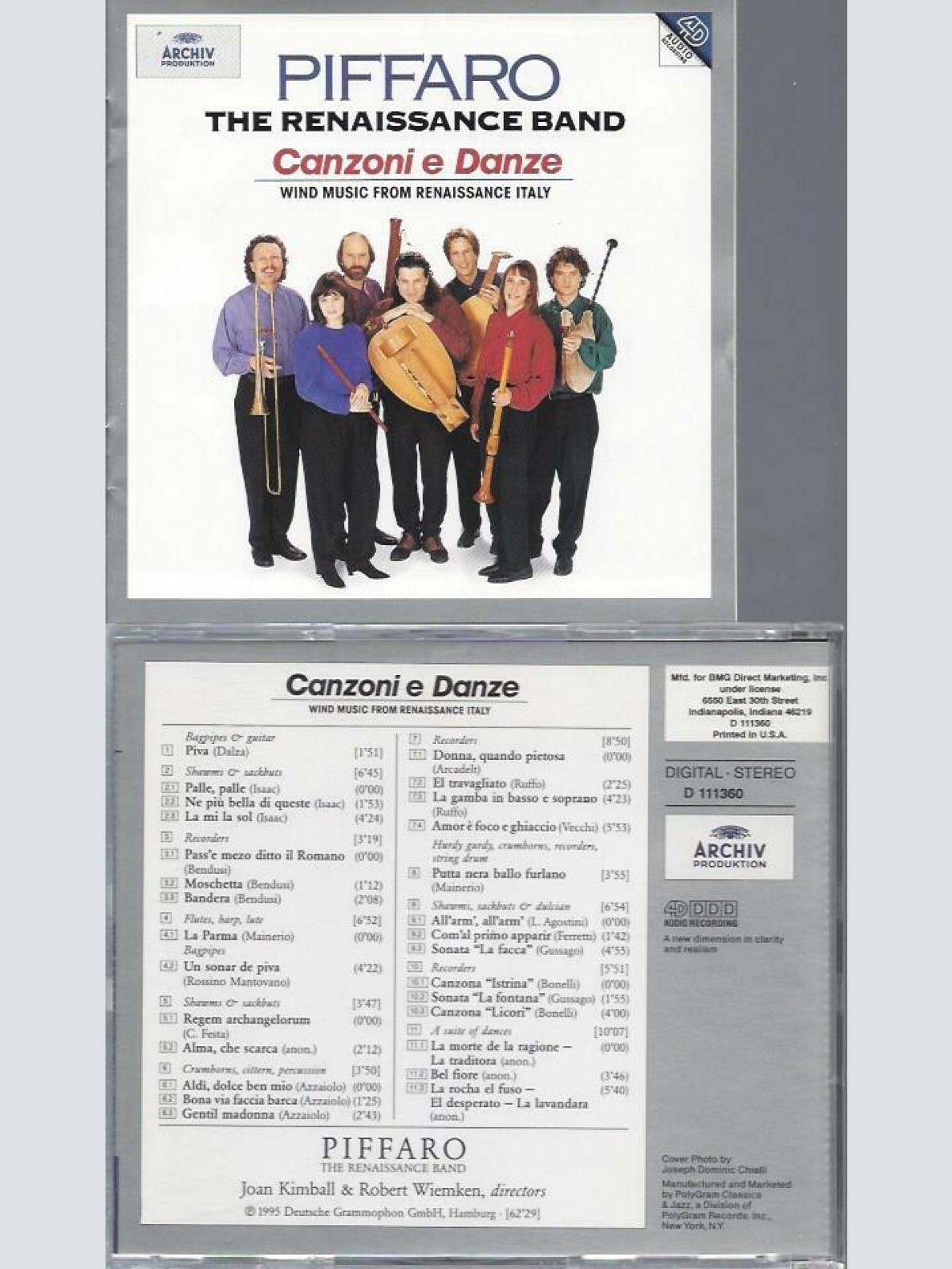 CD-  Piffaro Canzoni e Danze