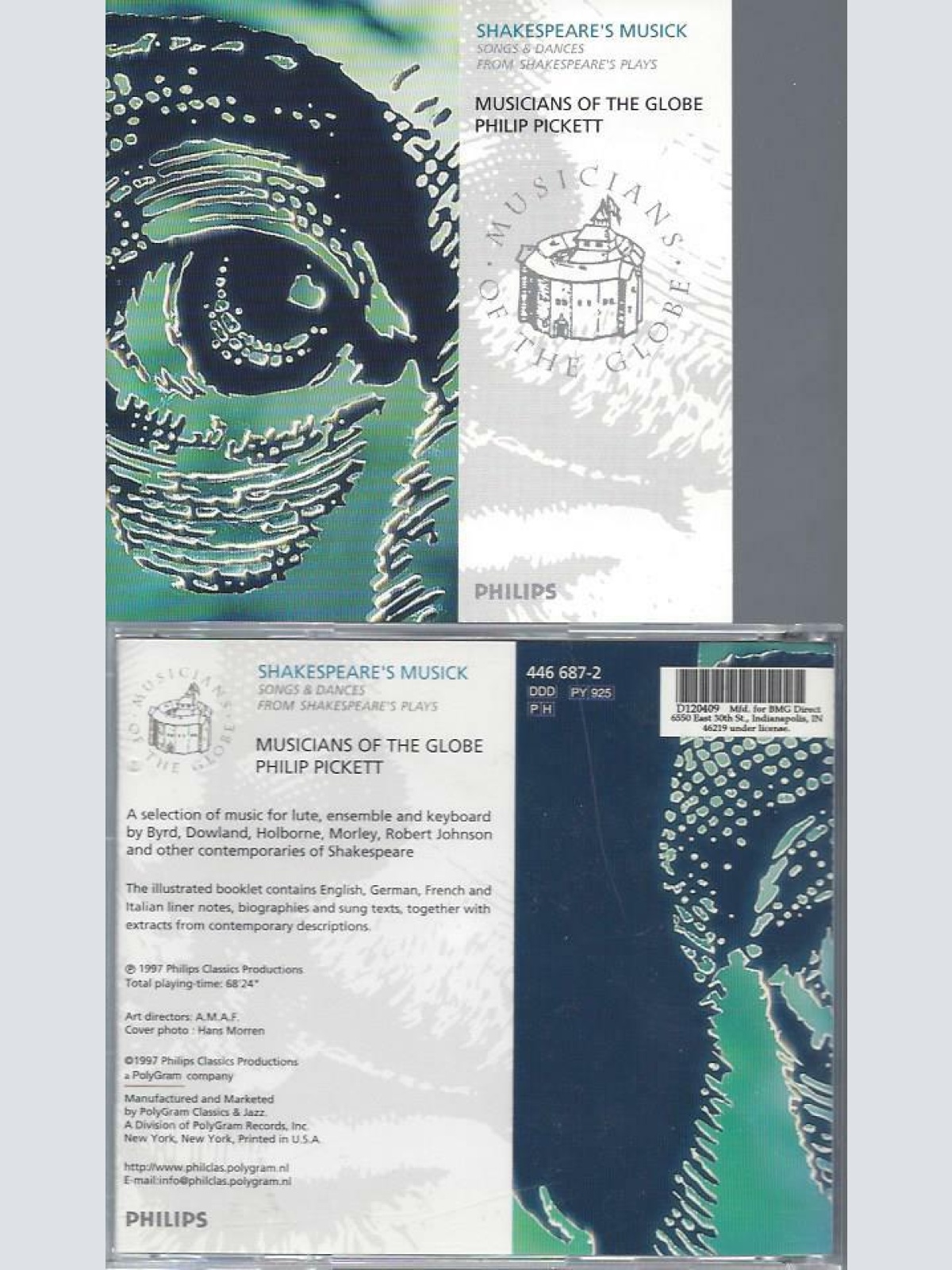 CD- Shakespear's Musick  Philip Pickett