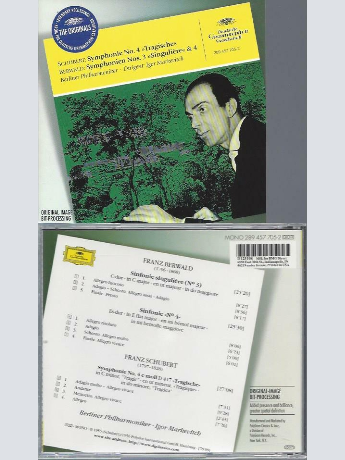 CD-  Schubert symphony No 4 Berliner Philharmoniker Berwald