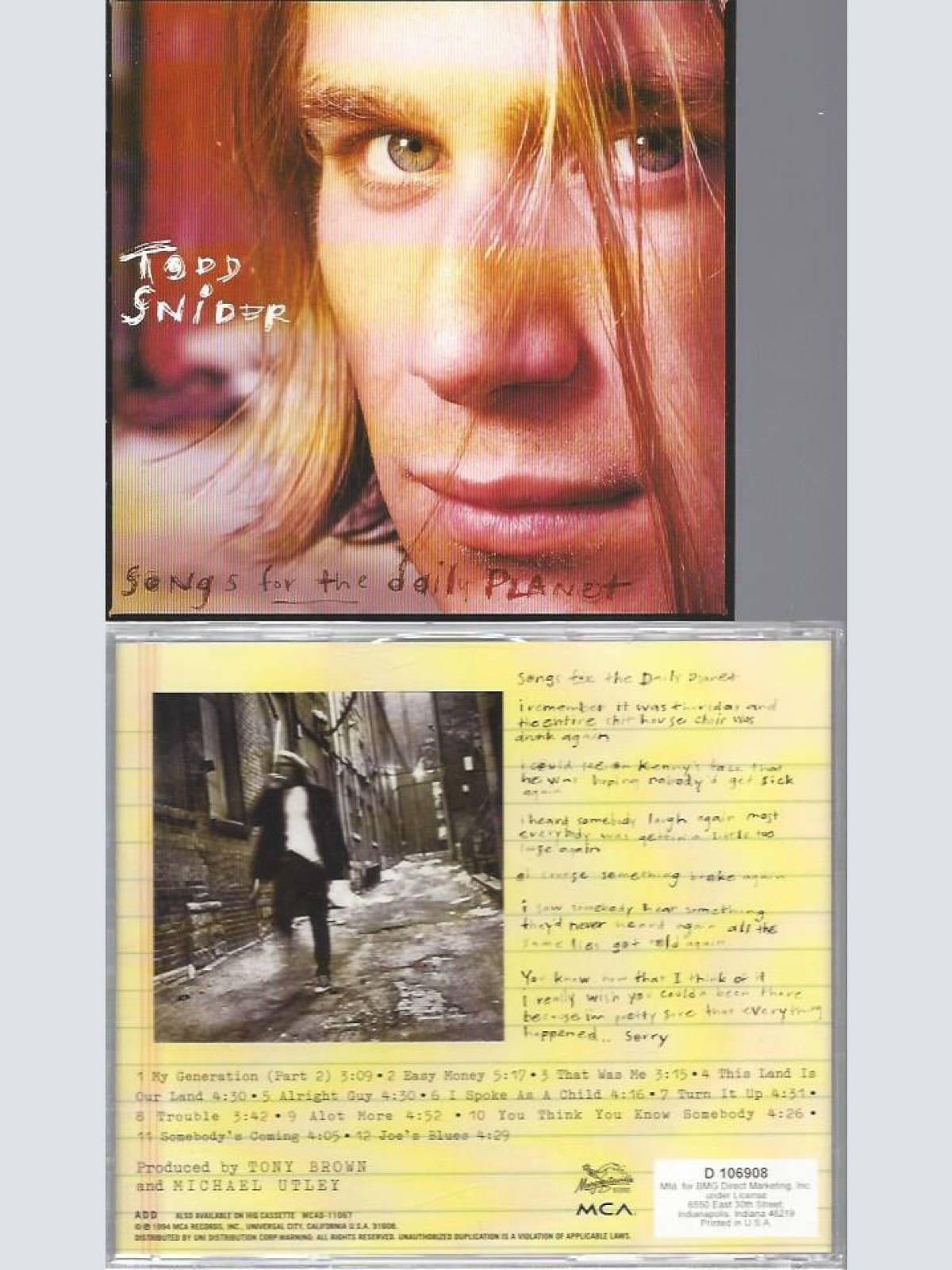 CD --  Todd Snider  Songs For The Daily Planet // US