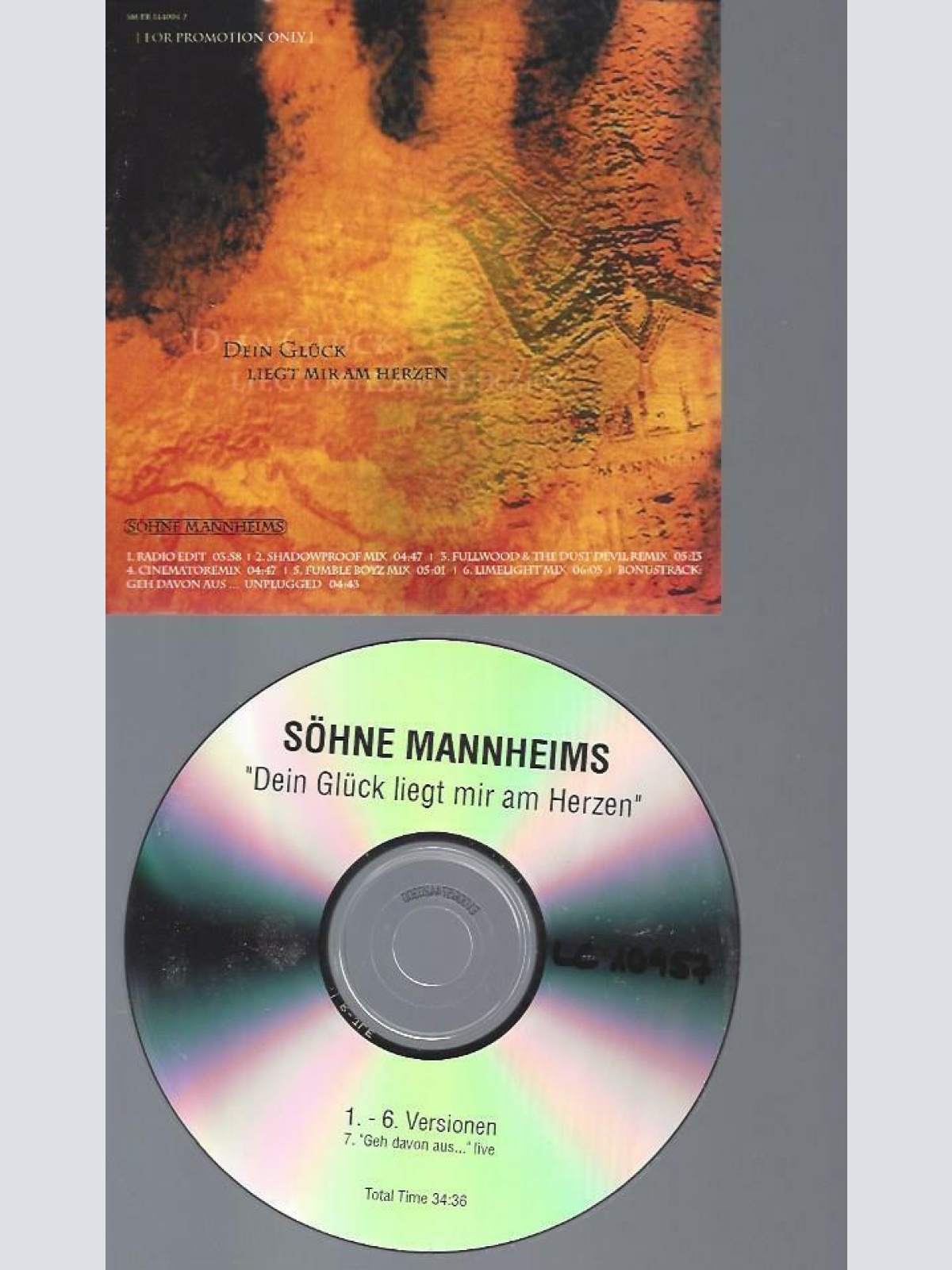 CD --Söhne Mannheims Dein Glück liegt mir am Herzen / Promo