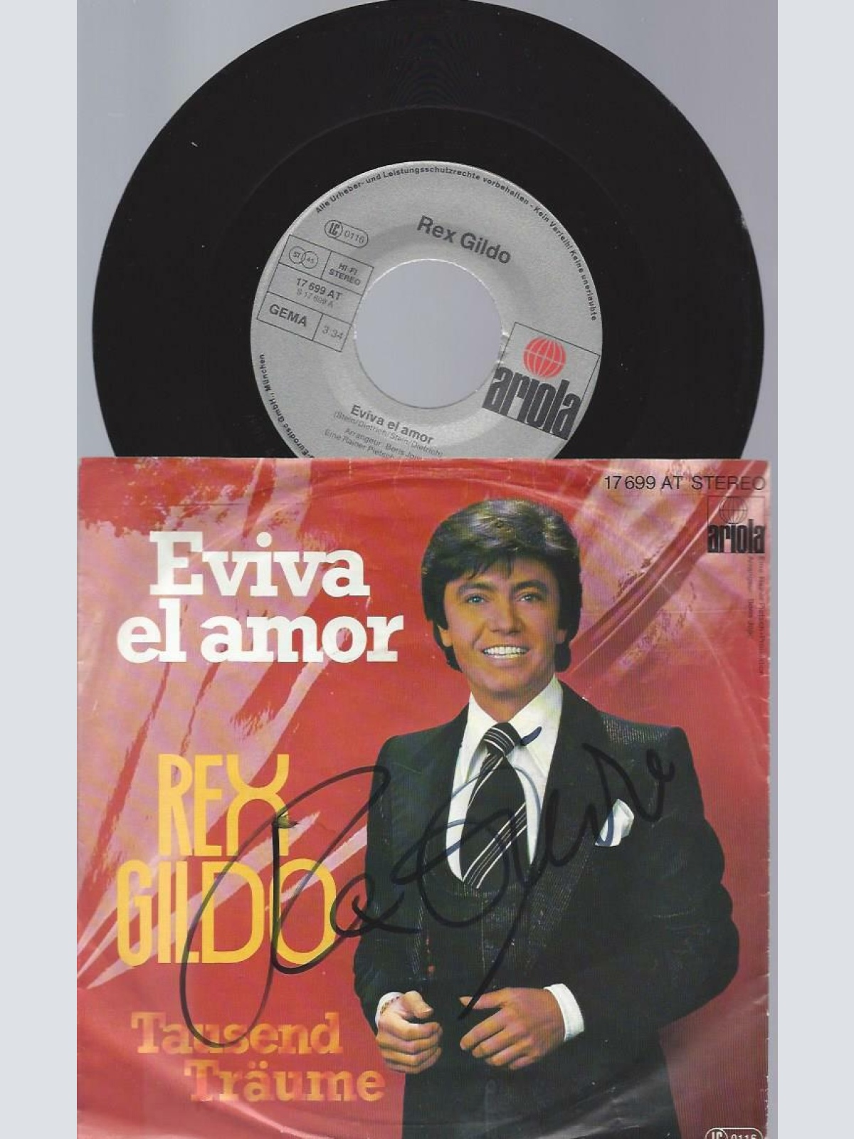 7"    Rex Gildo – Eviva El Amor  / Mit Autogramm