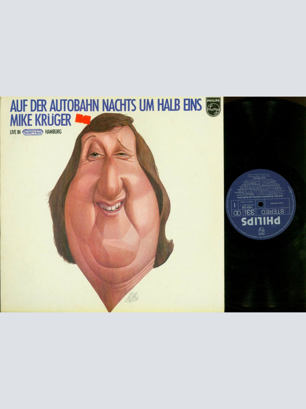 LP--  Mike Krüger  Auf Der Autobahn Nachts Um Halb Eins
