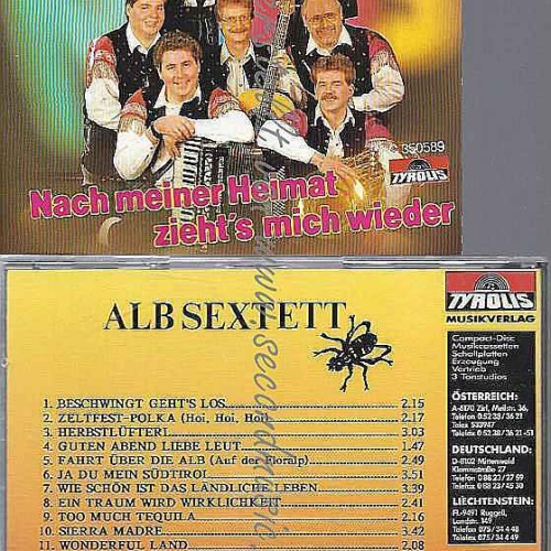 CD--ALB SEXTETT | --NACH MEINER HEIMAT ZIEHT'S MICH WIEDER