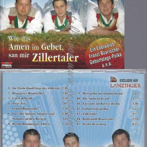 CD--TRIO ZILLERTAL | --WIE DAS AMEN IM GEBET,SAN MIR