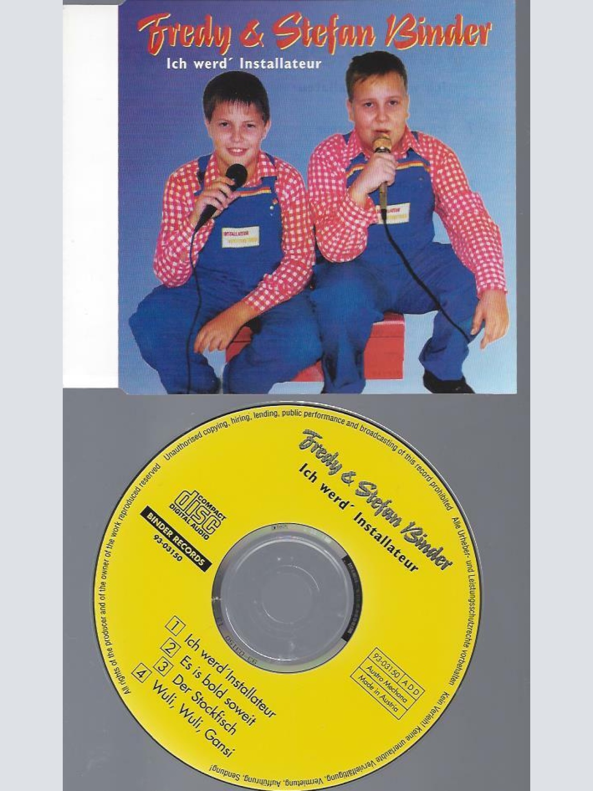 CD-  Fredy & Stefan Binder Ich werd Installateur