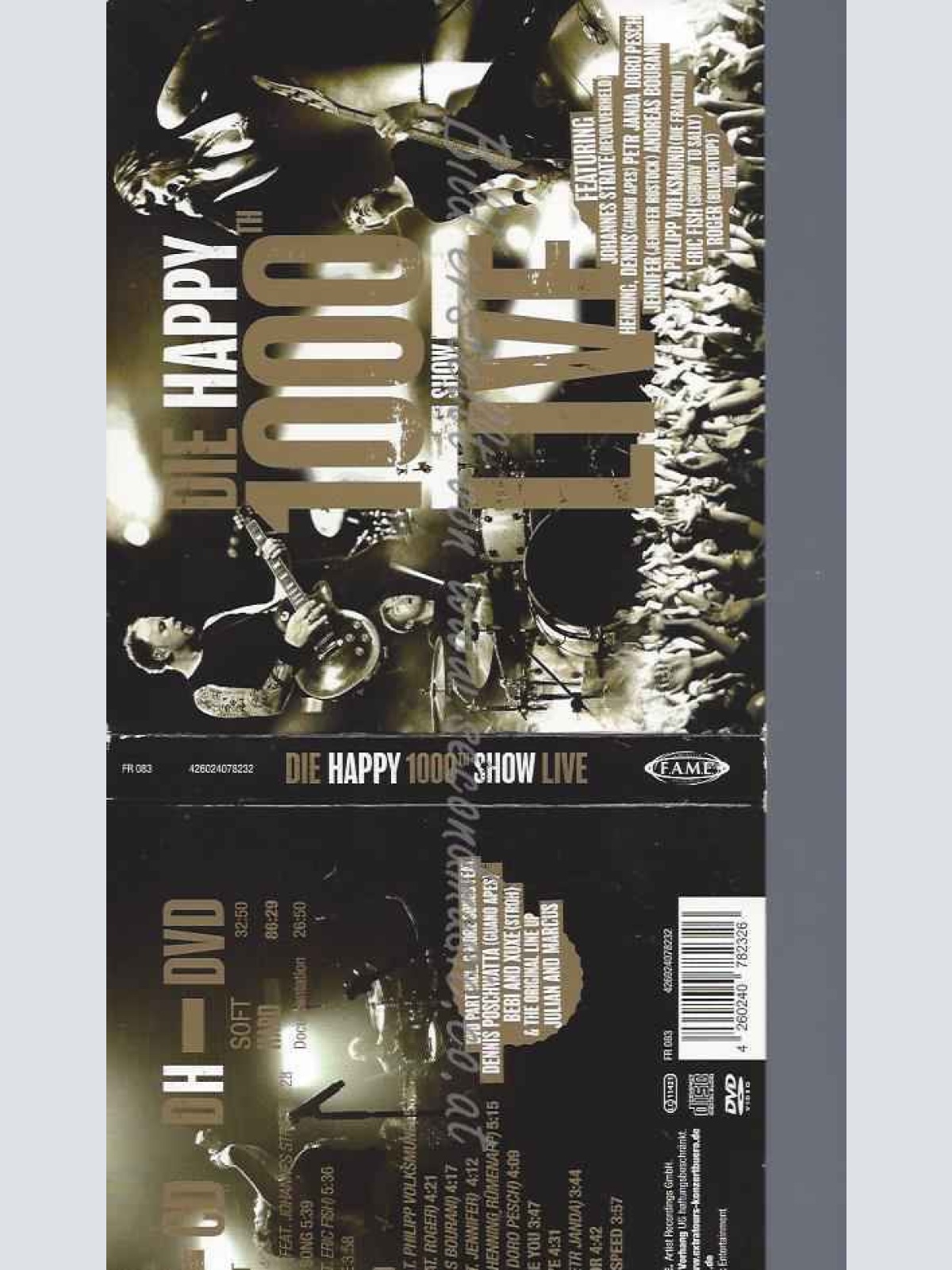 CD-     Die Happy – 1000th Show Live + DVD