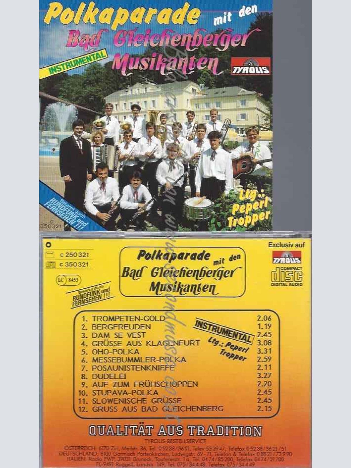 CD--POLKAPARADE MIT DEN BAD GLEICHENBERGER MUSIKANTEN--