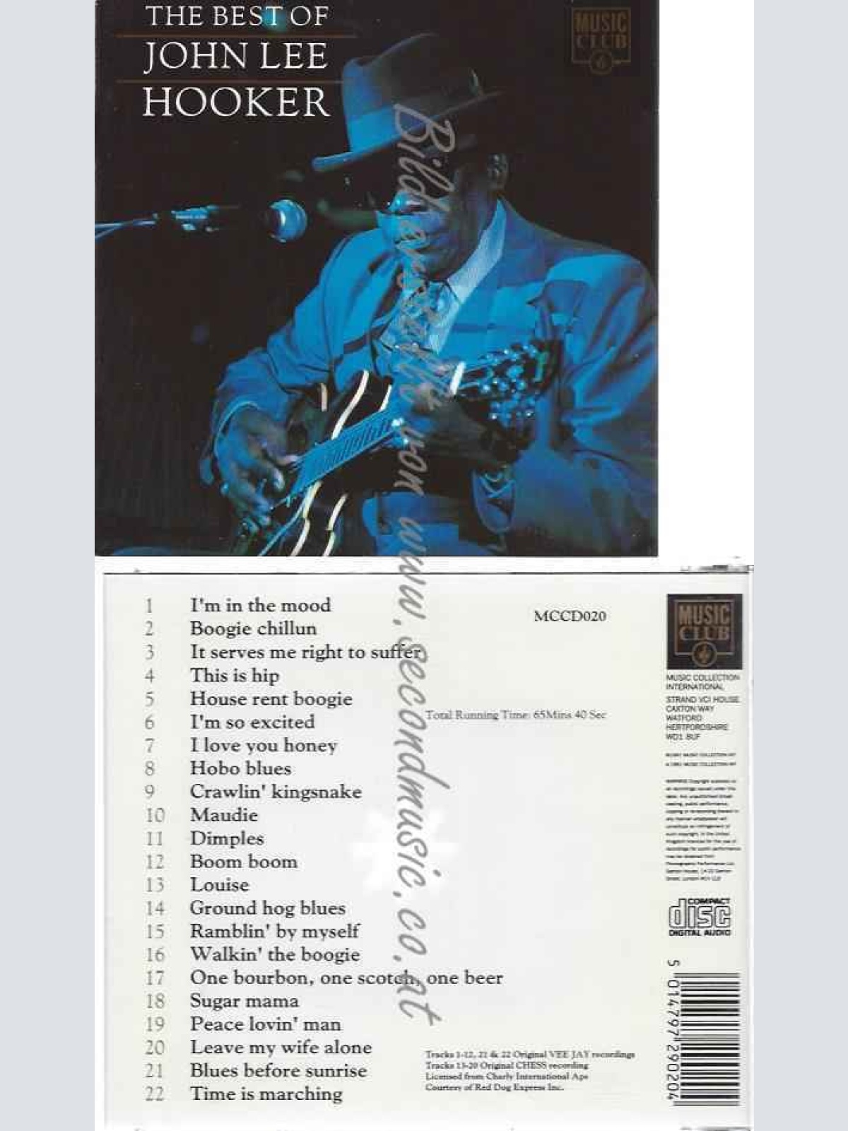 CD--JOHN LEE HOOKER--BEST OF