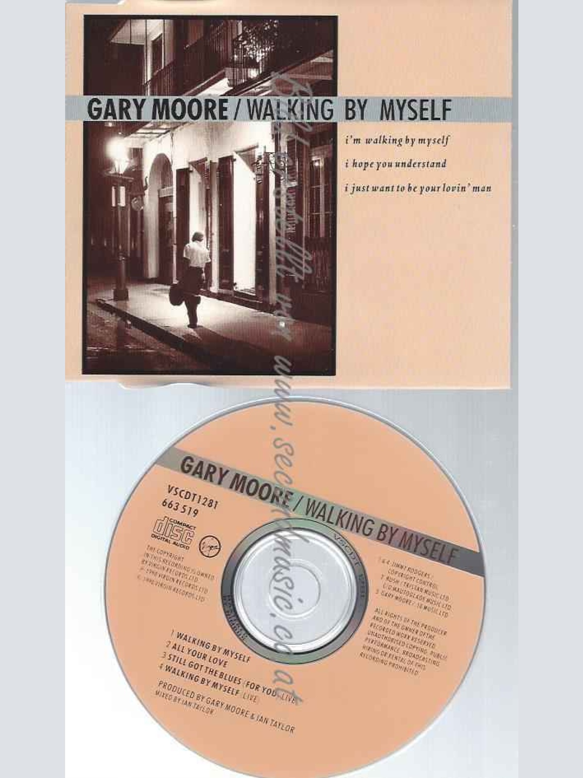 CD--GARY MOORE--WALKING BY MYSELF (1990, INCL. 2 LIVE TRACKS)