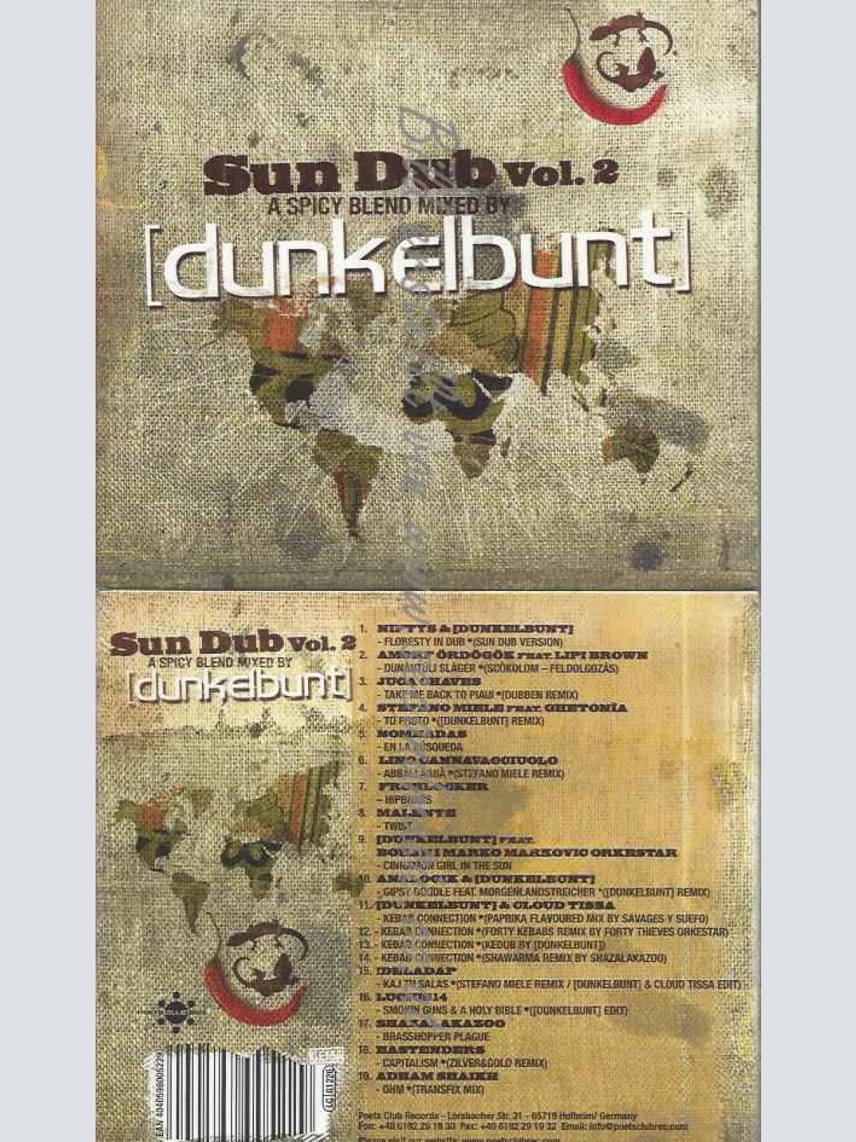 CD--DUNKELBUNT PRESENTS UND VARIOUS--SUN DUB VOL. 2-A SPICY BLEND PREPARED
