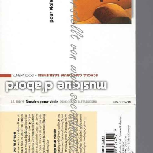 CD--Sonaten Für Viola Da GambaPandolfo,P. (