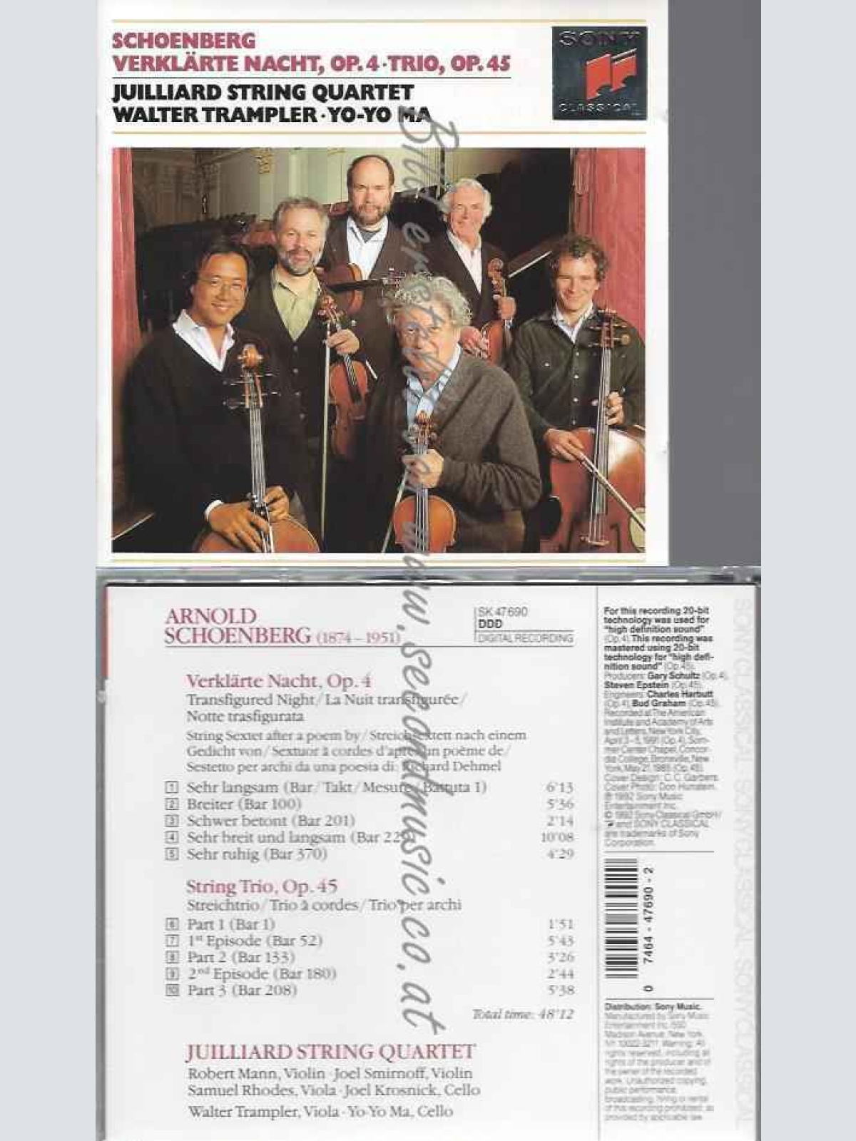 CD--RIO STRING/ ARNOLD SCHOENBERG--VERKLAERTE NACHT