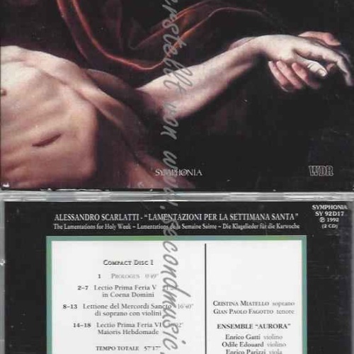 CD--GATTI, ENSEMBLE AURORA  LAMENTAZIONI PER LA SETTIMANA SANTA