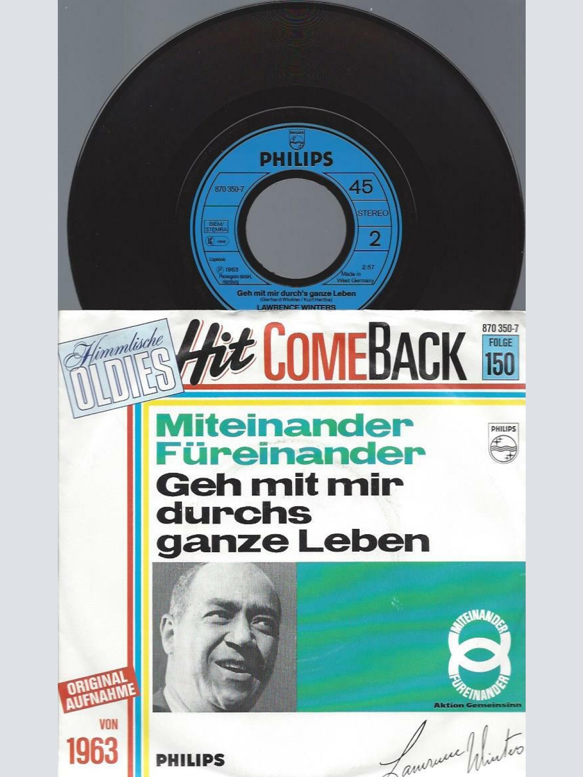 7"    Lawrence Winters  Miteinander, Füreinander