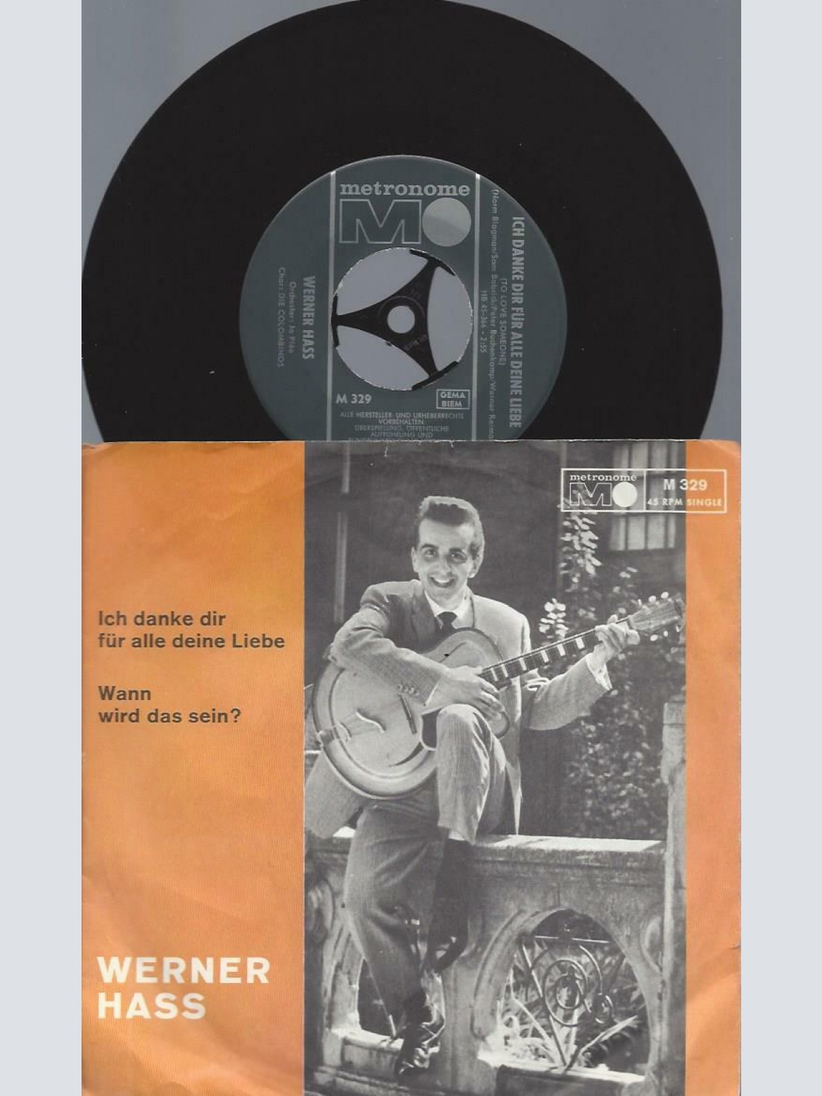 7"   Werner Hass  Ich Danke Dir Für Alle Deine Liebe