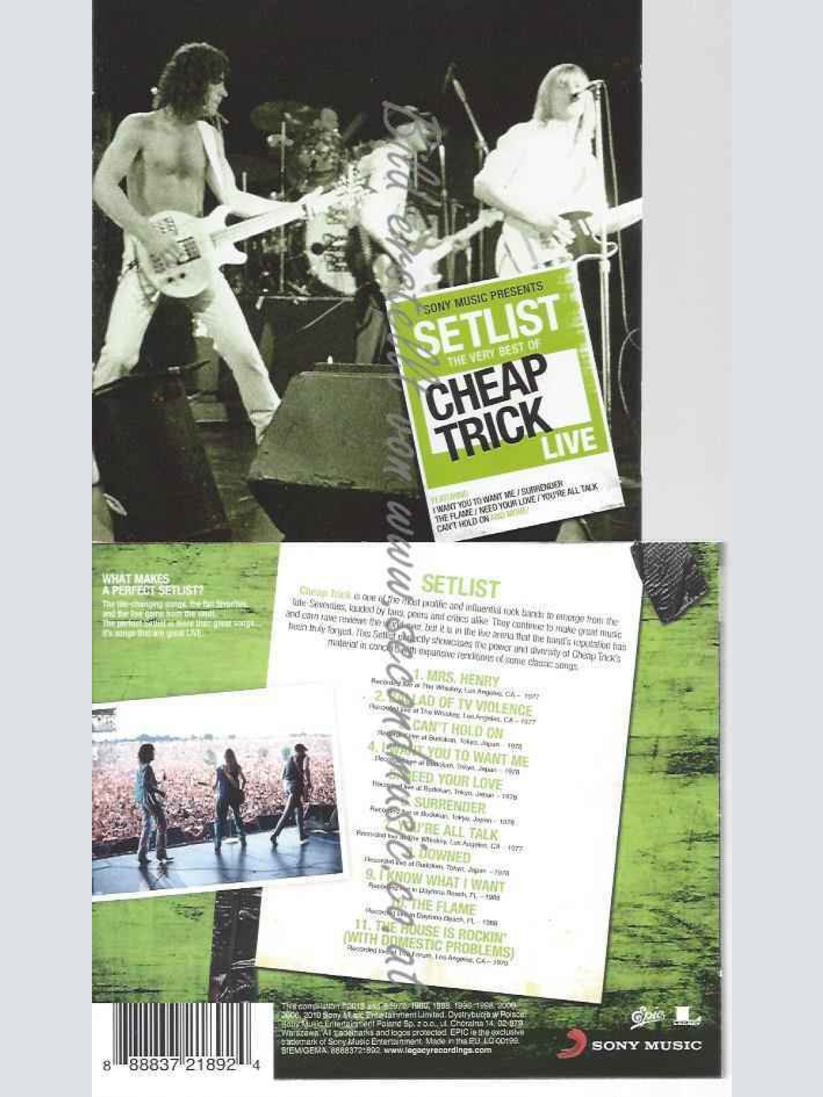 CD--CHEAP TRICK | --SETLIST: THE VERY BEST OF CHEAP TRICK LIVE