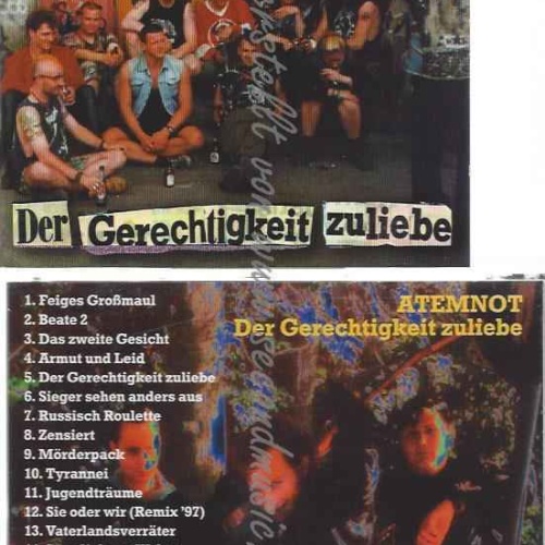 CD--ATEMNOT--DER GERECHTIGKEIT ZULIEBE