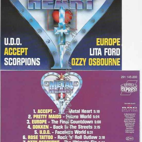 CD--METAL HEART--ACCEPT, PRETTY MAIDS, EUROPE, DOKKEN,