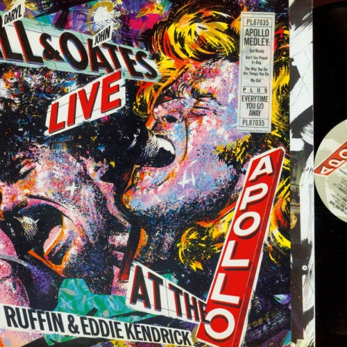 LP--Daryl Hall & John Oates   Live At The Apollo // OIS