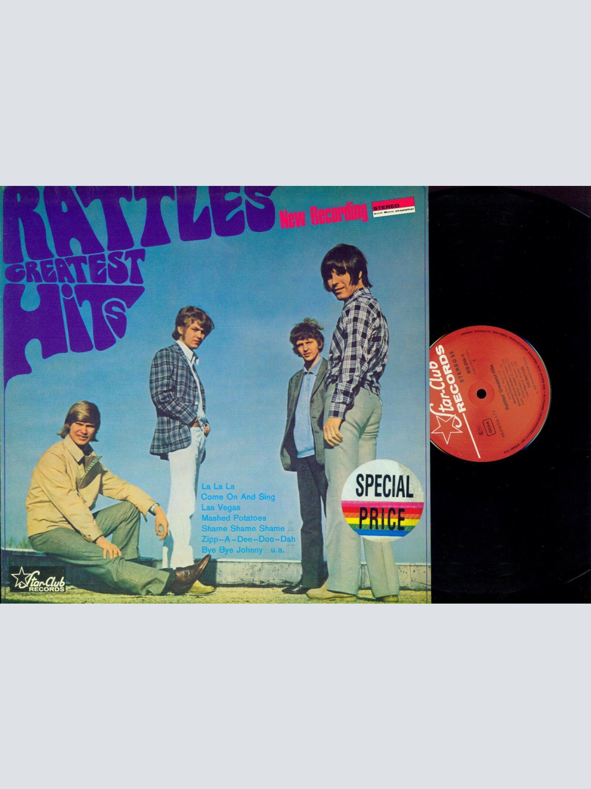 LP--The Rattles – Rattles Greatest Hits "New Recording" / Star Club
