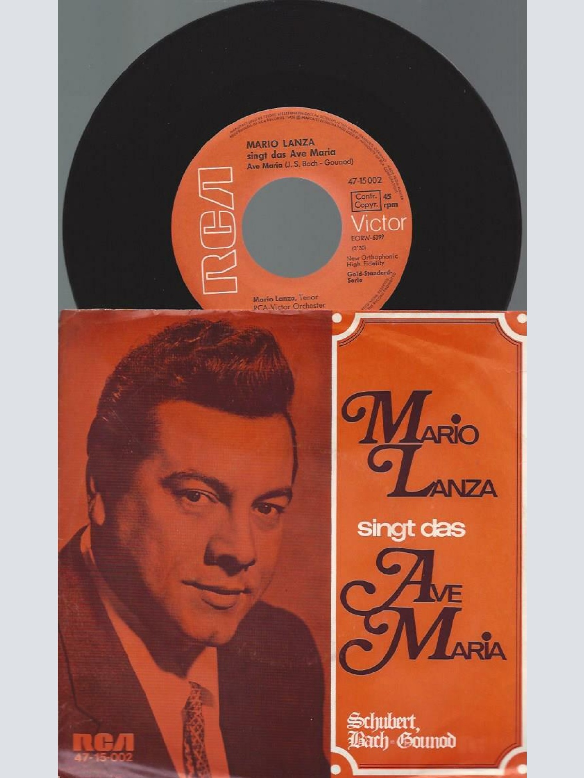 7" Mario Lanza--  Singt Das Ave Maria