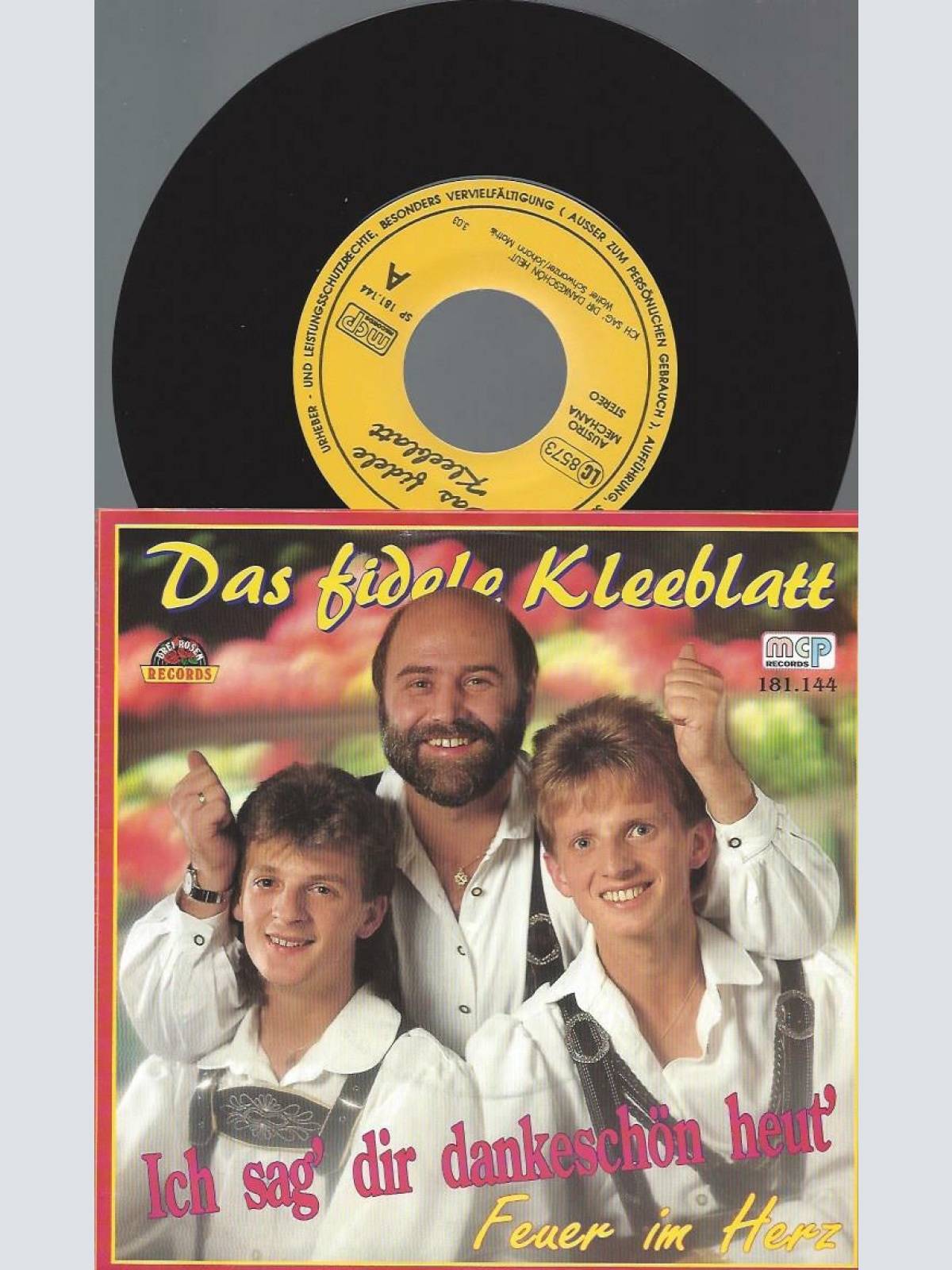 7" Das fidele Kleeblatt //  Ich sag dir dankeschön heut // NM
