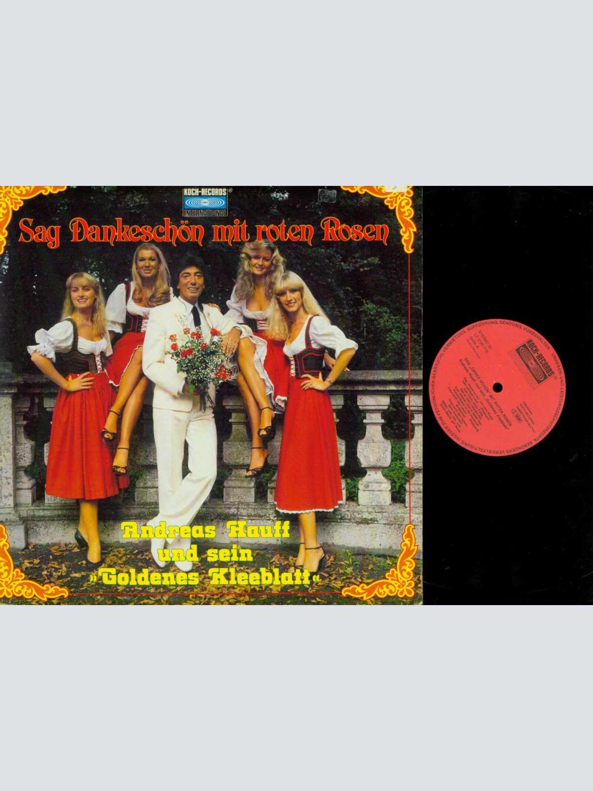 LP--Andreas Hauff-- Sag dankeschön mit roten Rosen     / NM