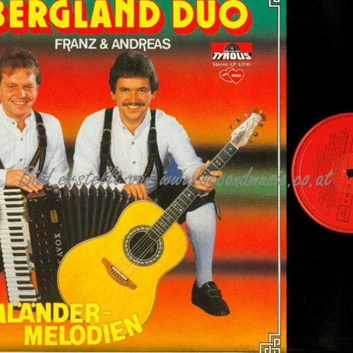LP--Orig. Bergland Duo – Alpenländer~melodien   //   NM