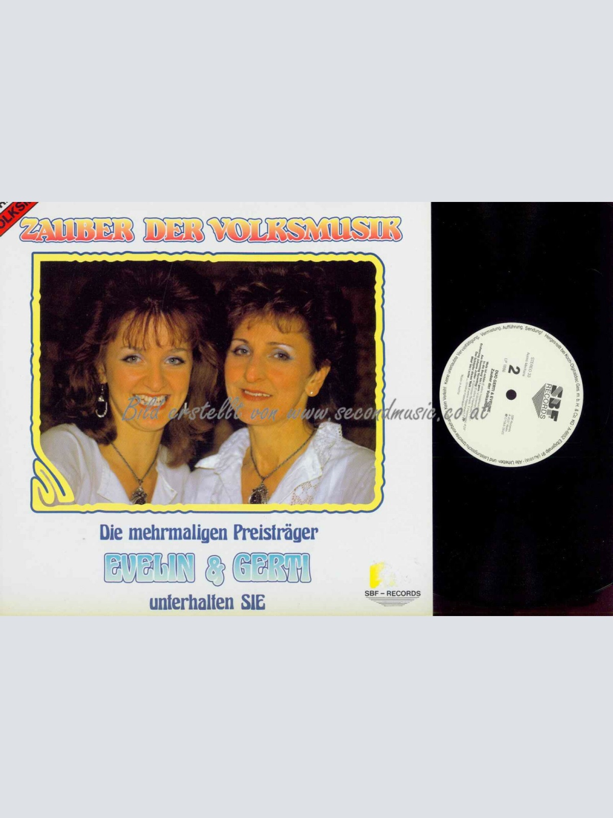 LP--Duo Gerti Eveline -- Zauber der Volksmusik    / NM