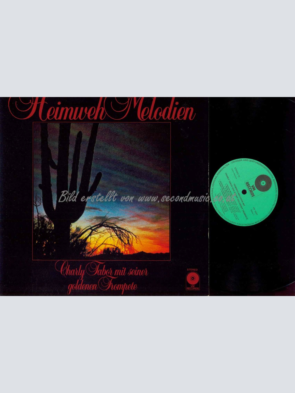 LP--  Heimweh Melodien --  Charly Tabor  //  NM